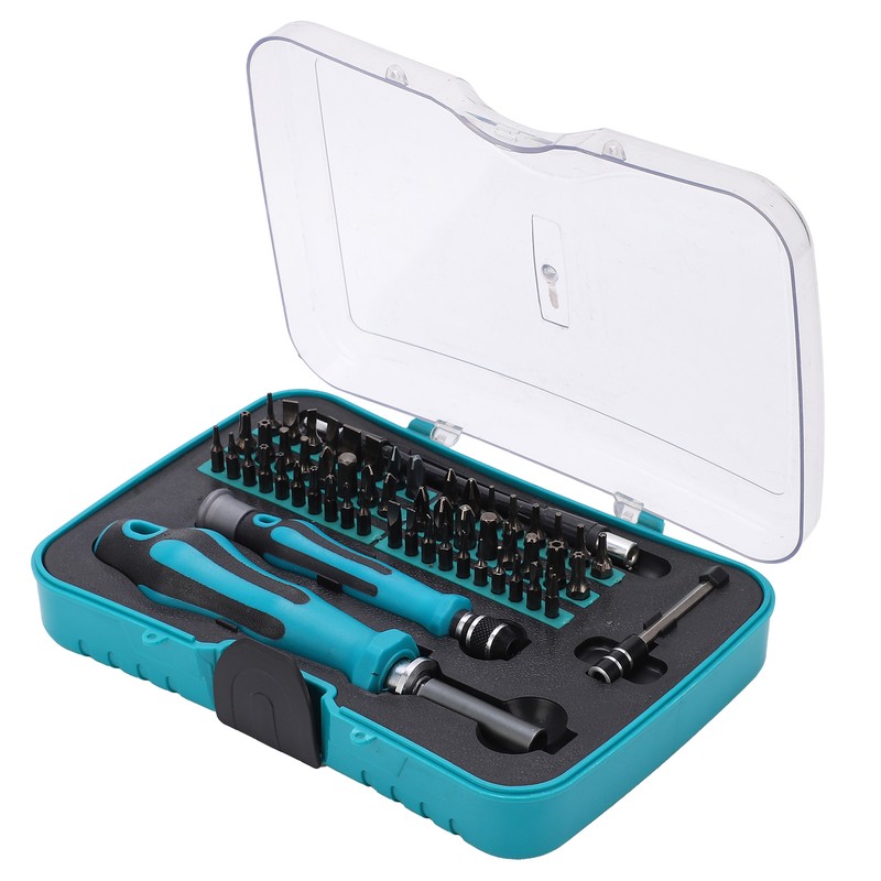 57Pcs Ratchet Screw Set Driver Bits with Socket Handle Manual
