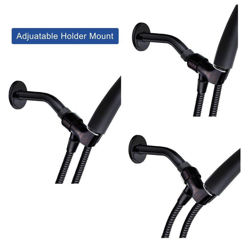 YOO.MEE Adjustable Shower Arm Bracket for Handheld Shower Head, 360°