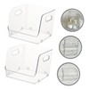 Gatuida 2pcs Stackable Transparent Desktop Storage Box Organizer with Handles
