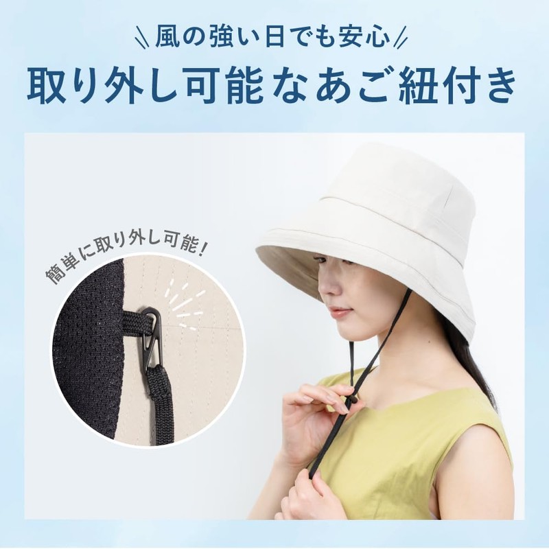 [PROTECT U] Protect U UV Cut Hat, 99.99% Light Blocking,