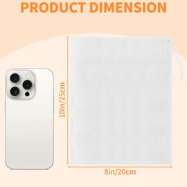 TamBee 8" x 10" Tea Bags Disposable Bag Reusable Tea Bags for Loose Tea Empty Drawstring Seal String Bag Non Woven for Coffee Cook Bath Desiccant 100 Pcs