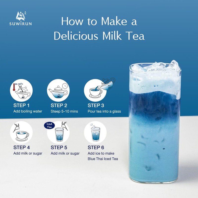 Suwirun Organic Blue Thai Tea 25 Bags – Naturally Blue