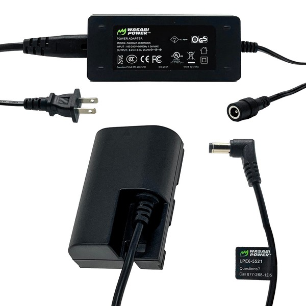 Wasabi Power DCC-LPE6 Dummy Battery DC Coupler & AC Adapter
