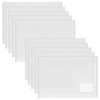 Pack of 10 A4 Document Wallets, Transparent Document Folder A4