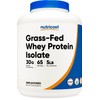 Nutricost Grass-Fed Whey Protein Isolate (Unflavored) 5LBS - rBGH Free,