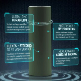 Premium Top Grade Real Sheet Overlay 60"x120" In Matte Flat Army Green Vinyl Car Wrap Film Decal Bubble Free Air