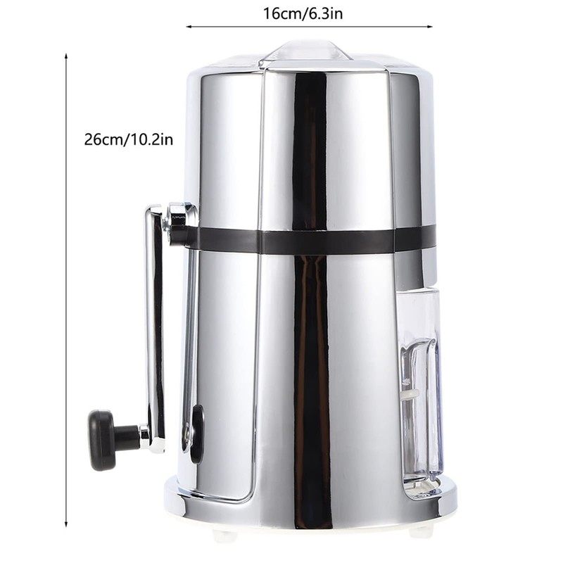 Natudeco Manual Ice Crusher Shaved Ice Machine Portable Snow Cone