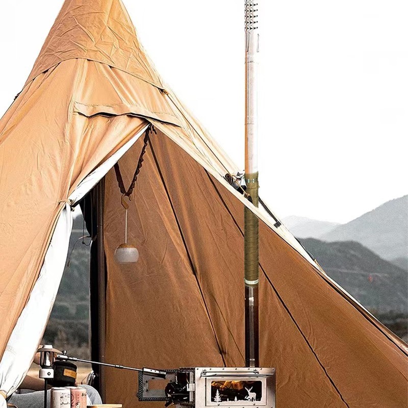 Eagles Fireproof Pipe Wrap, 2inch×32Ft, with 2 Clamps Tent Stove