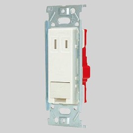 Jimbo Electric New Mild Bee Series JEC-BN-5E PW Single Outlet with Embedded Ground Terminal 2PE 15A 125V Pure White