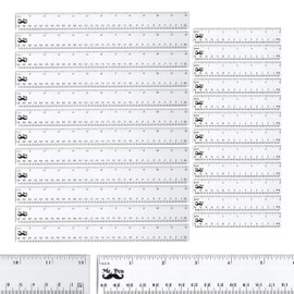 Mr. Pen- Ruler, 24 Pc Rulers (12",6"), Ruler 12 inch, Clear Ruler, 6 inch Ruler, Plastic Ruler, Drafting Tools, Rulers for Kids, Measuring Tools, Ruler Set, Transparent, Back to School Supplies