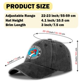 GOSJINNK Funny Silly Goose Distressed Washed Black Baseball Caps Silly Goose on The Loose Printed Cotton Adjustable Baseball Hat for Men Women Trendy Birthday Gifts for Dad Mom Friend Family Trucker