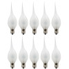 Creative Hobbies Silicone Dipped Flicker Flame C7 Bulbs, 1W 120V,