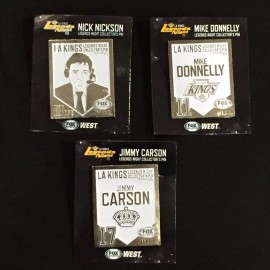 NEW Los Angeles Kings 3 Pin Set Nick Nickson Mike Donnelly Jimmy Carson