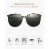 ANRRI Oversized Retro Round Polarized Sunglasses for Men and Women