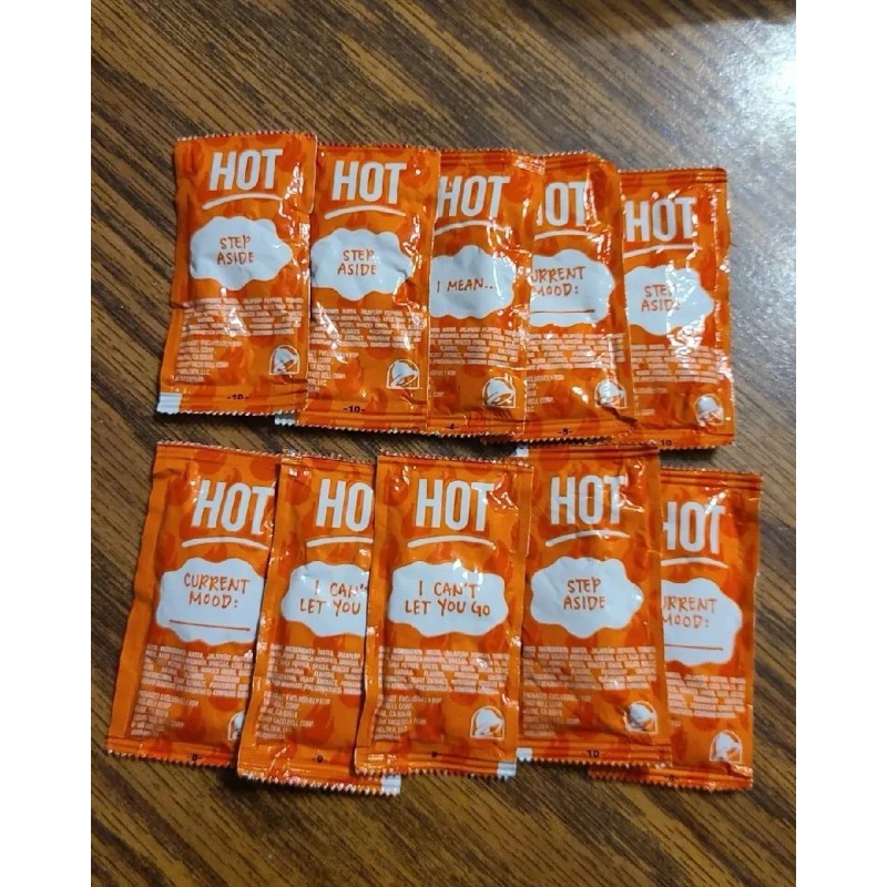 Taco Bell Hot Sauce Packets X10 Random