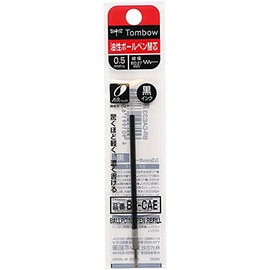 Tombow BR-CAE33 Oil-based Ballpoint Pen Refill, 0.02 inch (0.5 mm), Black (4 Pieces)