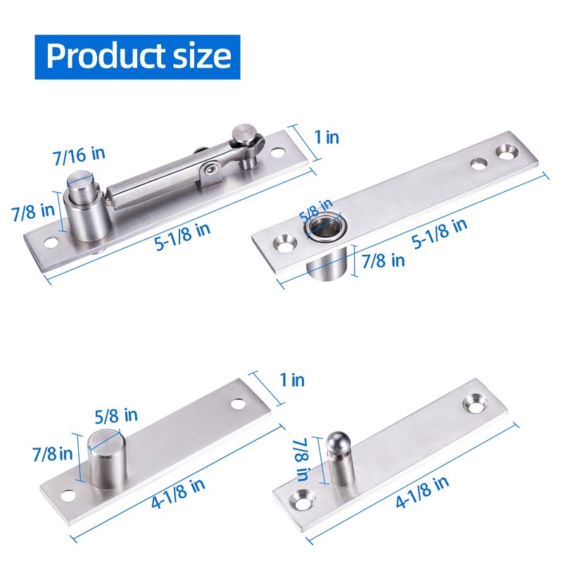 Heavy Duty Pivot Hinge for Wood Door - HBL' Stainless