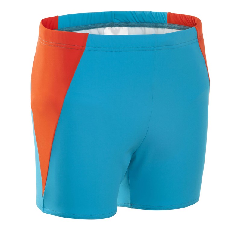 Kes-Vir Incontinence Boy's Swim Shorties in Slate/Red, 7-8 years