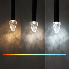 VIZBMYR Crystal Decorative LED Light Bulbs 5 Watt(Equivalent 40w),Fancy Unique Pretty Light Bulb E26 Base, Three Color Variable Lightbulbs for Staircase,Bars, Ambience (FP-53, 1PC)