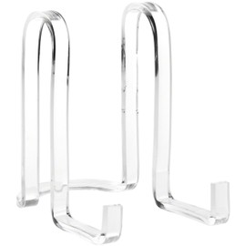 Plymor Clear Acrylic Ribbon-Style Display Easel, 6.125" H x 4" W x 6.5" D (12 Pack)
