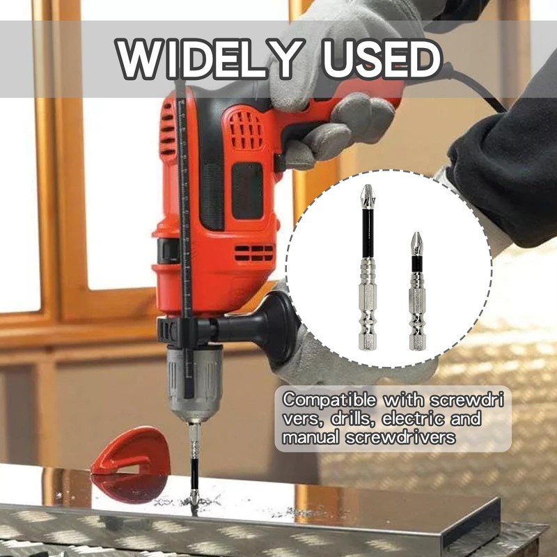 JIEHU 6 Pcs Magnetic Slip Screwdriver Bits, Magnetic Screwdriver Drill