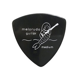 Melorudo ma100001b10n0 Design Guitar Pick, Triangle (rice ball shape), Large Set perfect for practicing electric guitars/acoustic guitars/classical guitars/bass, Black, M, medium, 100 pieces