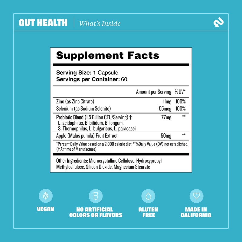 Health By Habit Gut Health Supplement 2 Pack (120 Capsules)