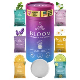 Body Restore Shower Steamers Aromatherapy 6 Pack – Mothers Day Gifts for Mom, Birthday Gifts for Women, Relaxation Stress Relief Self Care – Bloom