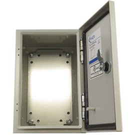 Yuco YC-12X8X8-UL-FE Fully Enclosed (No Gland Plate) IP66 Enclosure, UL Certified, Nema 4, 16 Gauge, Single Door Hinge Cover, Wall-Mount, Backplate (12 x 8 x 8)