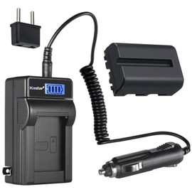 Kastar 1-Pack NP-FM500H Battery and LCD AC Charger Compatible with Sony α200, Alpha A200, DSLR-A200, DSLR-A200K, DSLR-A200W, DSLR-A200WB, DSLR-A300, α300, Alpha A300, DSLR-A300K, DSLR-A300K/N Cameras
