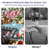 Neyauo 24pcs Table Cloth Holder Clips, Clear Tablecloth Clips for