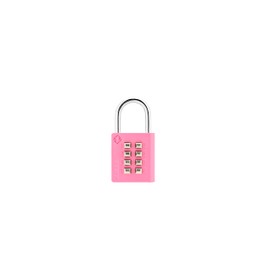 Zarker XB35 8-Digit Push Button Combination Padlock, 4 Digit Locking Mechanism, Pink, 1-Pack
