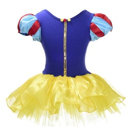 Dressy Daisy Disfraz Bailarina Princesa Blancanieves para Niñas Pequeñas, Vestido Ballet Tutu Ropa de Danza Talla 3-4 años
