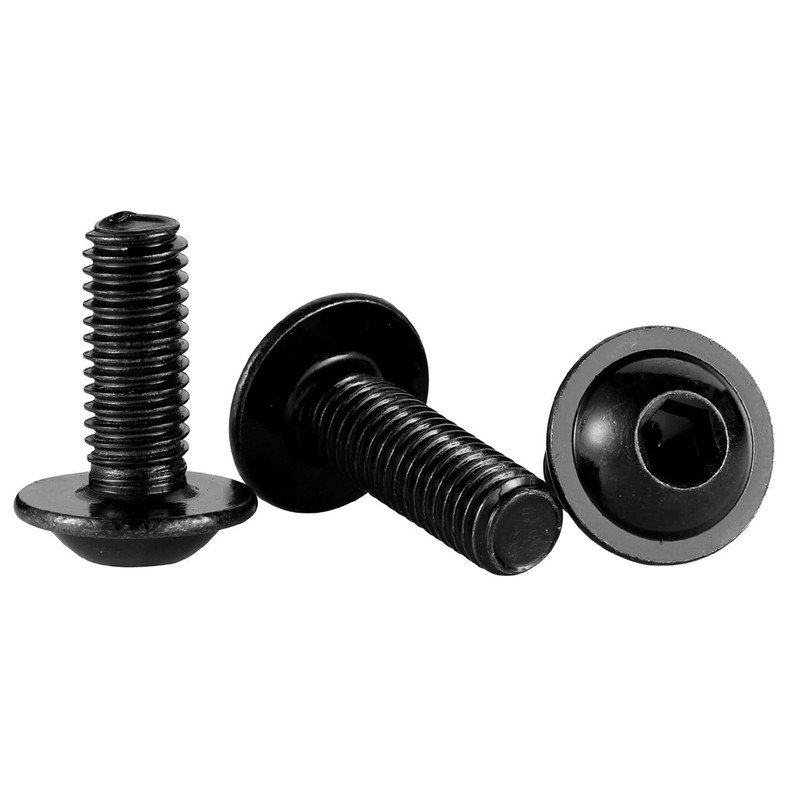 M5-0.8 x 16mm Flanged Button Head Socket Cap Screw Bolts,