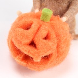 Primitives by Kathy Collectible Critter - Lighted Pumpkin Mouse, Coordinate with Our Other Collectible Critters/Figurines for a Delightful/Seasonal Display