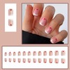 24 Pcs Valentines Press on Nails French Nail Tips Short