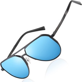 DUCO 3039 Polarized Sunglasses, Unisex, UV400, Pilot, Teardrop, Glassan, Fashion Design, For Fishing, Driving, Driving, black/blue