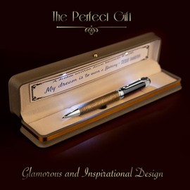 S&R Somit Fancy Pen for Men with Gift Box - Valuable Luxury Pen for Business and Office, Executive Gift for Family & Friends - Special Engraving & Led Decorative Box (BLACK SILVER)