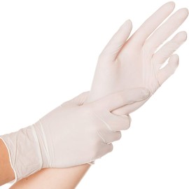 Disposable Gloves – Safe Fit, Light, Nitrile Gloves, Powder-Free, Latex-Free, Medical Grade, AQL 1.5 Easy Work, Cleaning Gardening Tool, Tattooist, 200 Piece White