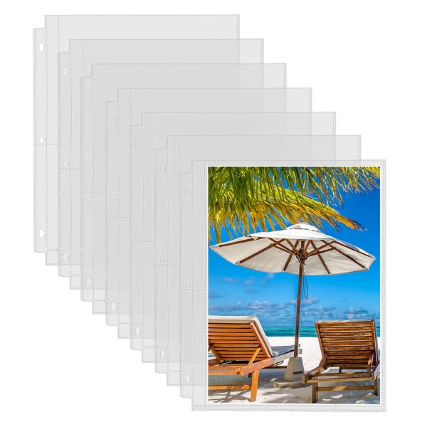 Fabmaker 30 Pack Photo Sleeves for 3 Ring Binder -