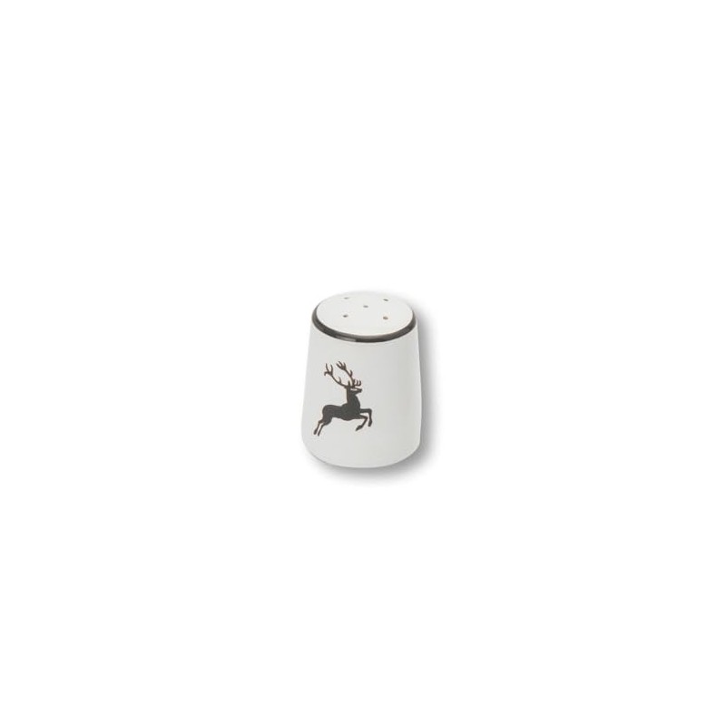 GMUNDNER KERAMIK Salt Shaker Smooth Diameter 4.8 cm Grey Deer