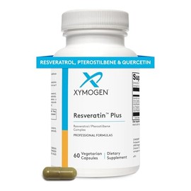 XYMOGEN Resveratin Plus - Resveratrol, Quercetin & Pterostilbene - Antioxidant & Cellular Health Support - Vegan, Gluten-Free & Non-GMO - 60 Capsules
