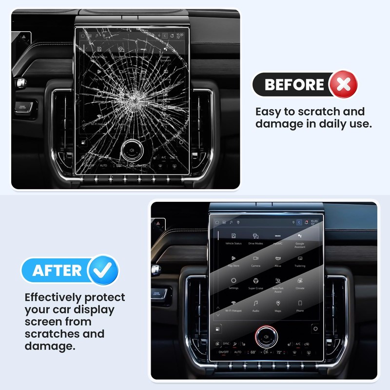 Canvcle 3PCS Screen Protector for 2025 2026 GMC Yukon 16.8