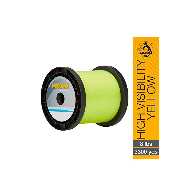 Maxima Fishing Line Service Spools, High Visibility Yellow, 8-Pound/3300-Yard