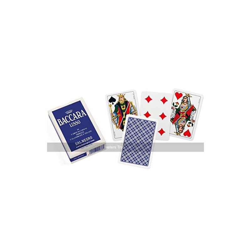 Dal Negro Baccarat Playing Cards (No indexes, Blue back) -