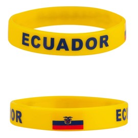 Evankin Country Flag Unisex Silicone Bracelet Rubber Sports Fashion Wristband(Ecuador,one size)