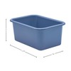 Teacher Created Resources Slate Blue Small Plastic Storage Bin 6-Pack