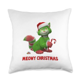 Mistletoe the Cat | Meowy Christmas | Spookley Throw Pillow