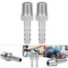 QANYEGN 2PCS 1/4in Stainless Steel Hose Barb Fitting, BSPT Male