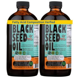 180 Days Premium 2 Pack 16-Ounce Turkish Black Seed Oil - 3X Thymoquinone Optimal - Cold-Pressed, Natural Source of Antioxidants - by Sweet Sunnah